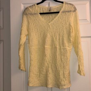 J. Jill yellow crinkle top
